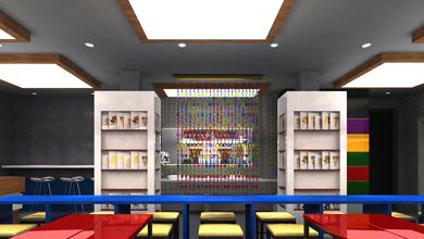 石家庄韩国料理店装修效果图