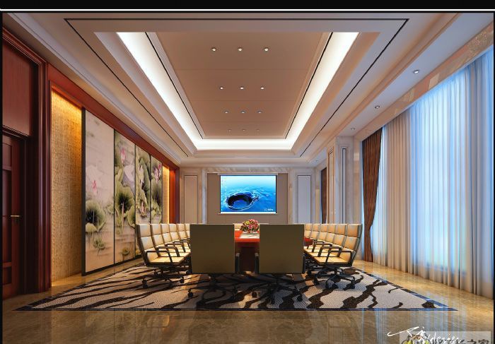 淄博齐峰造纸办公楼装修效果图