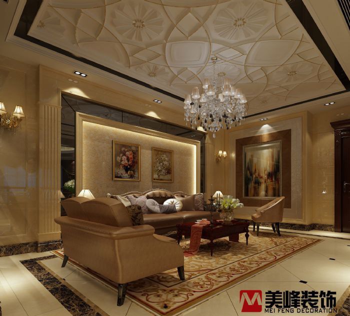 广州富力唐宁公馆别墅装修效果图