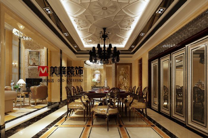 广州富力唐宁公馆别墅装修效果图