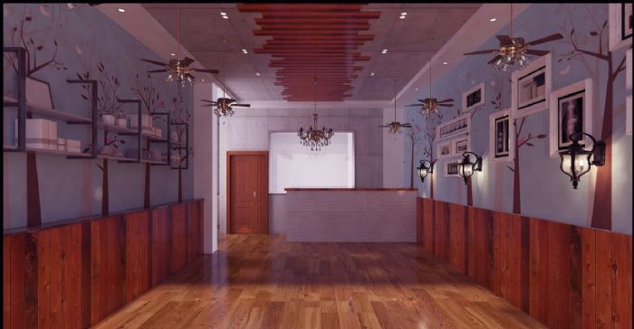 青岛咖啡馆装修效果图