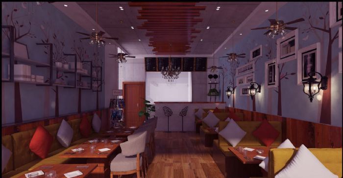 青岛咖啡馆装修效果图