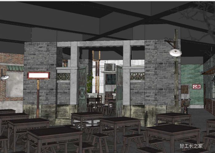 中山文和友龙虾馆装修效果图