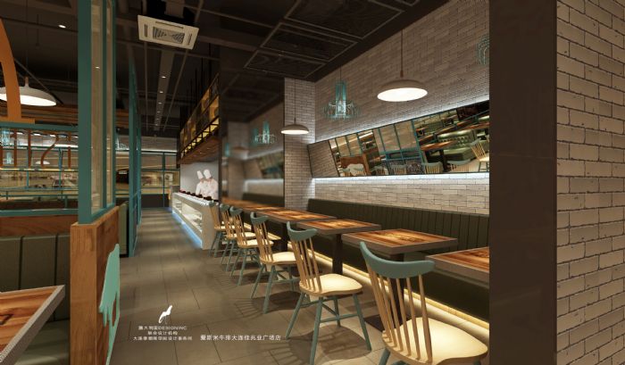 大连兆佳业爱斯米牛排自助装修效果图