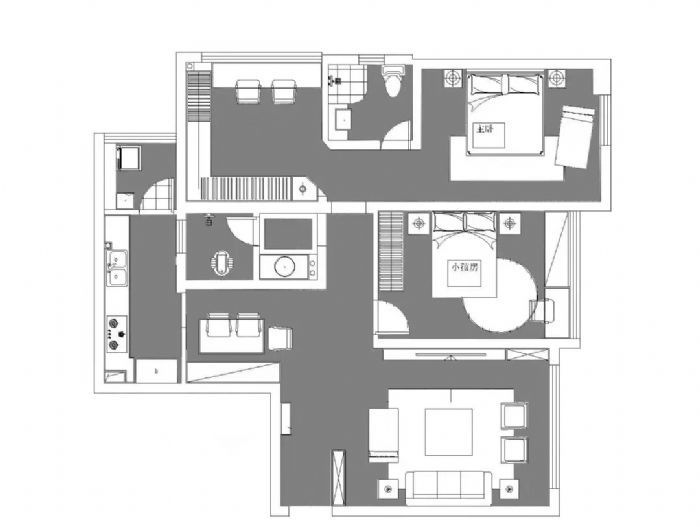 上海爱博二村装修效果图