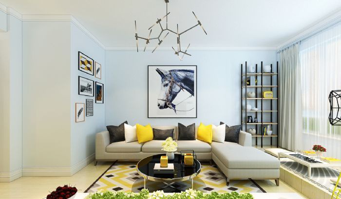 哈尔滨哈西华府两室一厅现代简约风格装修效果图