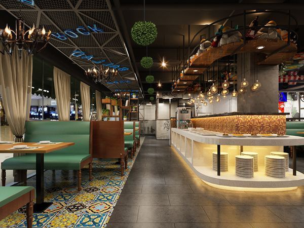 郑州南彩街西餐厅装修效果图