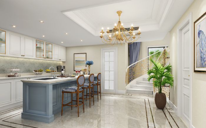 上海惠南镇东原艺墅法式装修效果图