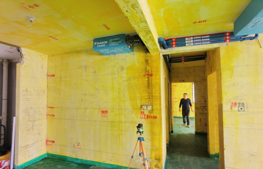 天津合盈园(水电放线篇)装修效果图